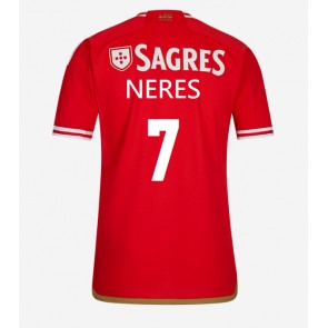 Benfica David Neres #7 Replica Home Stadium Shirt 2023-24 Short Sleeve